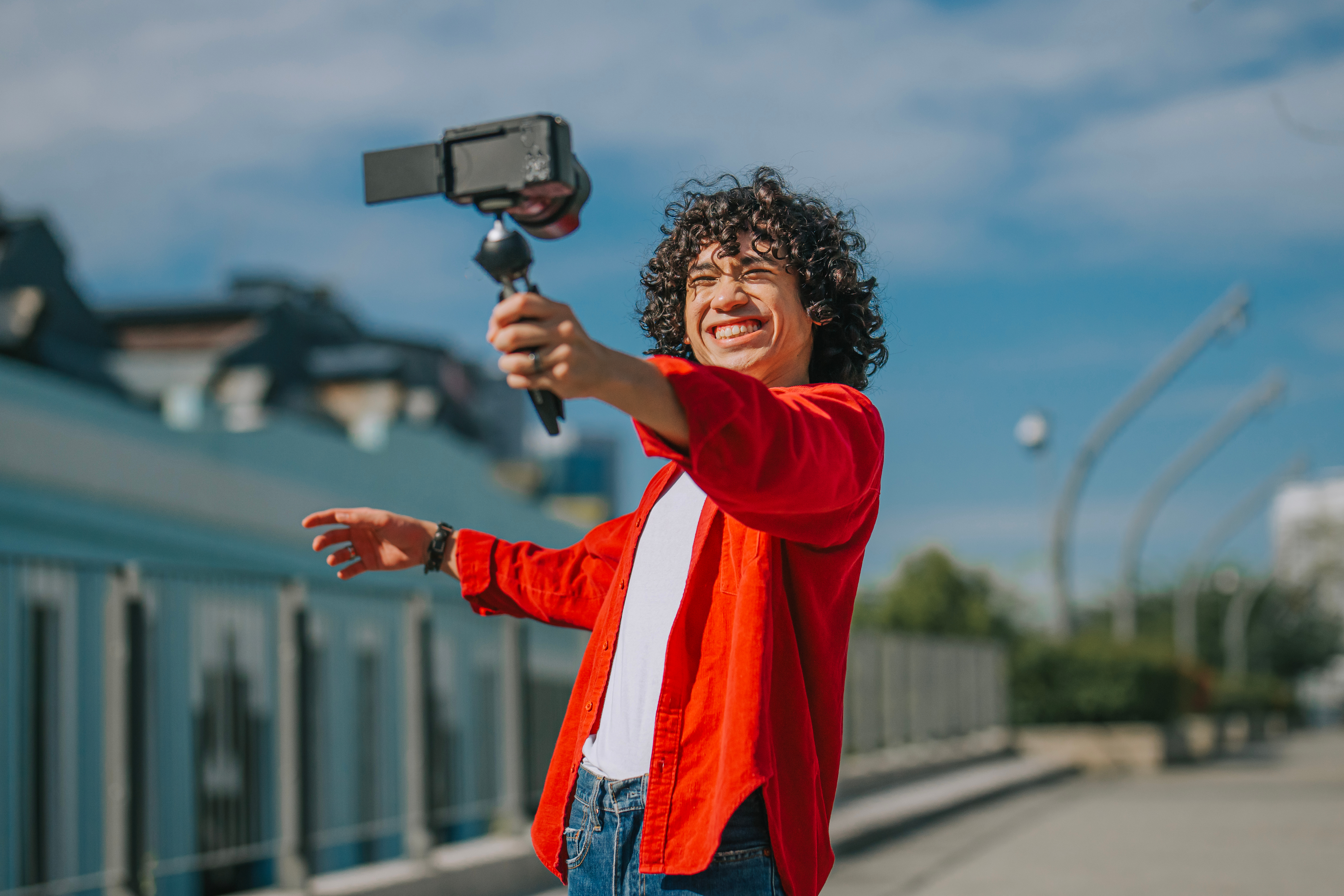 Affiliate creator filming content