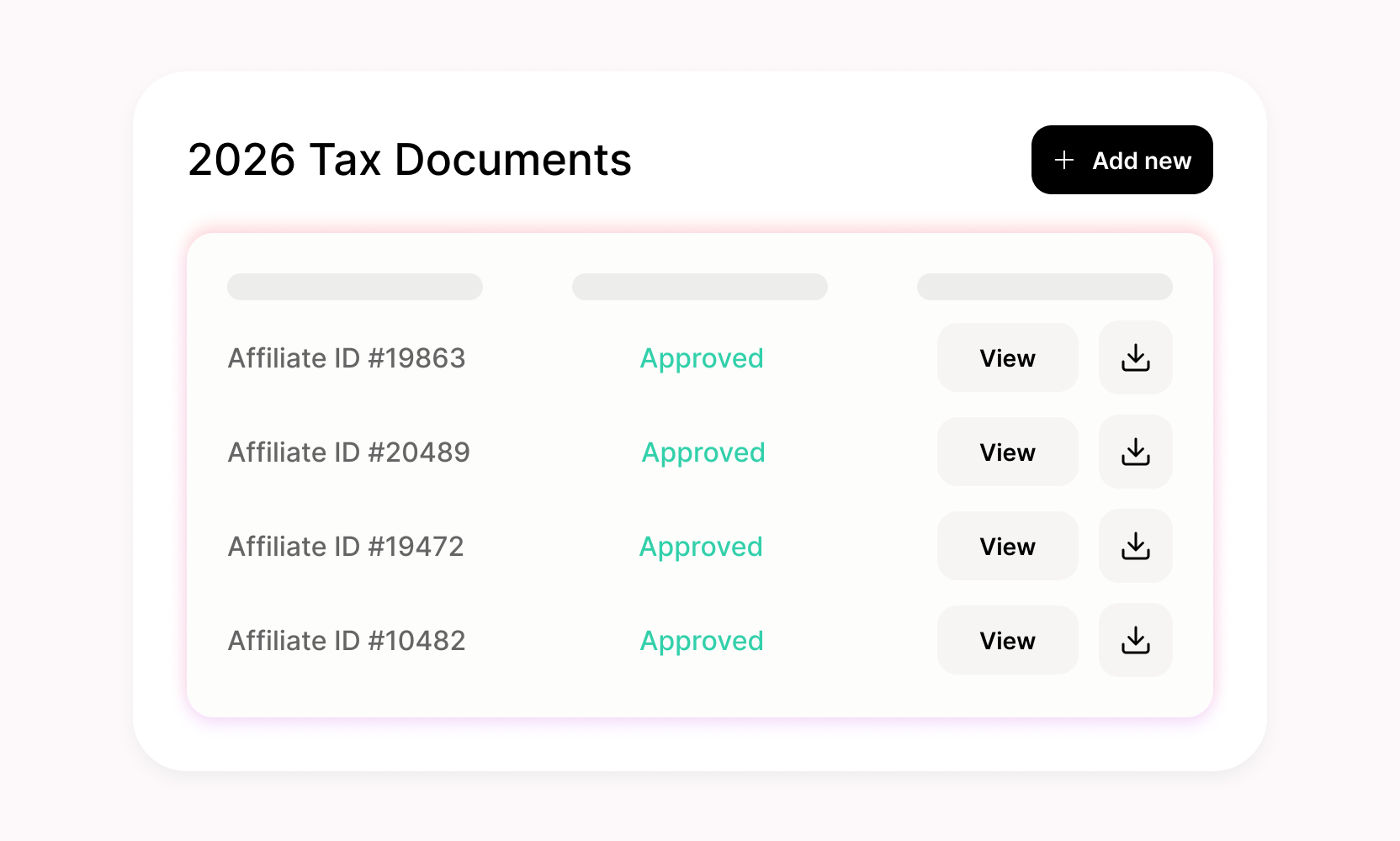 Affiliate tax forms and invoice export in UpPromote