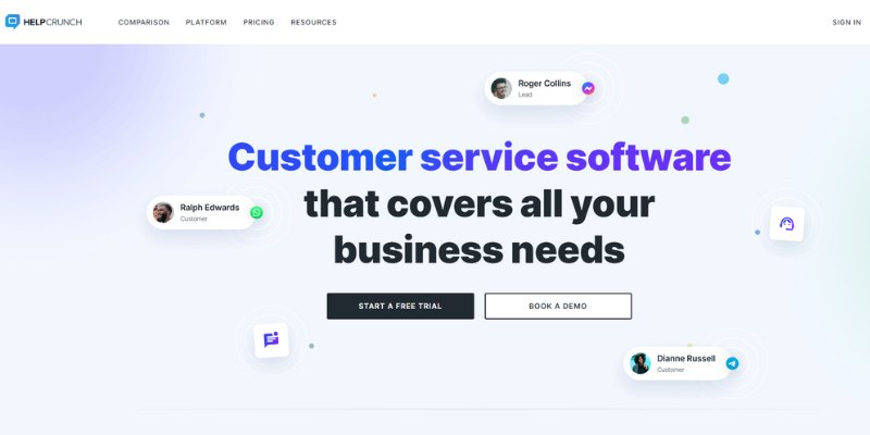 helpcrunch customer support apps