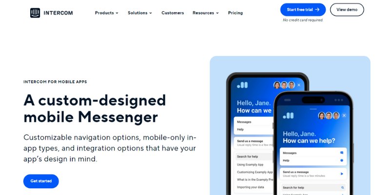 intercom customer support apps