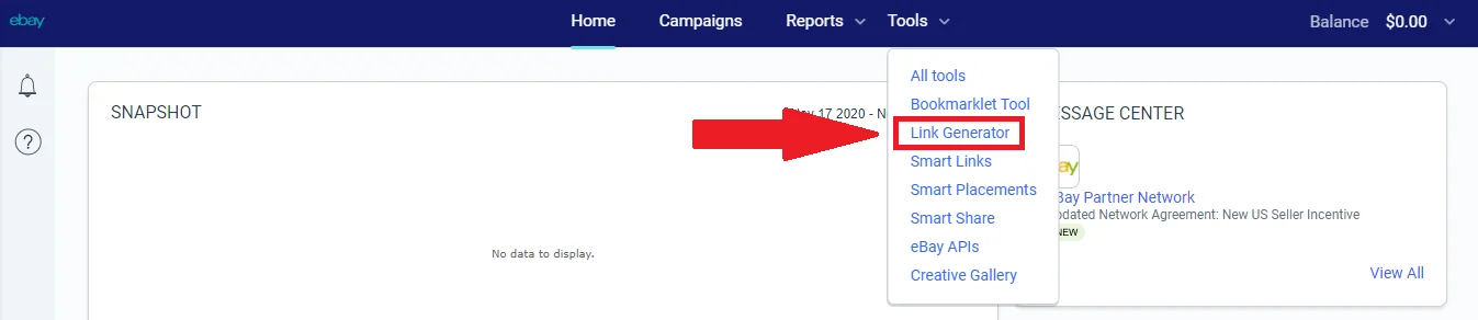 generate ebay affiliate links