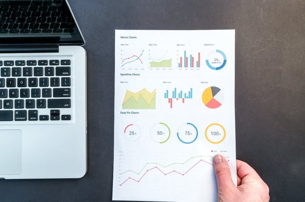 A picture with charts and figures