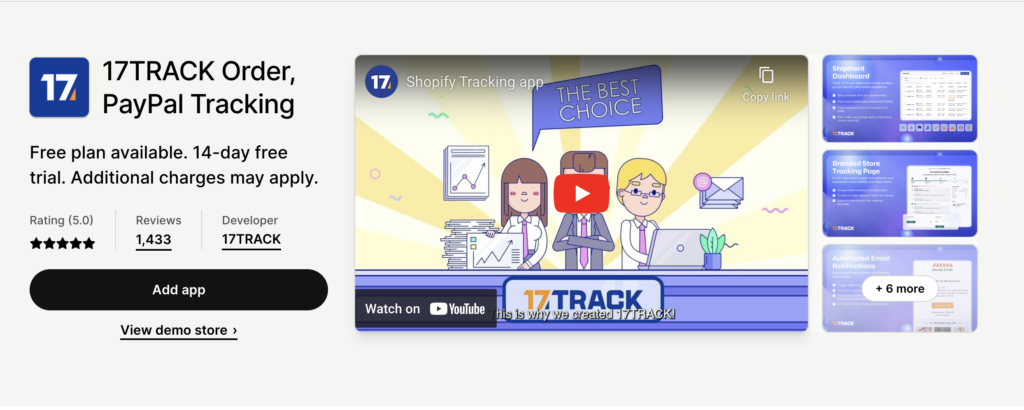 shopify apps to win your business - 17 track order
