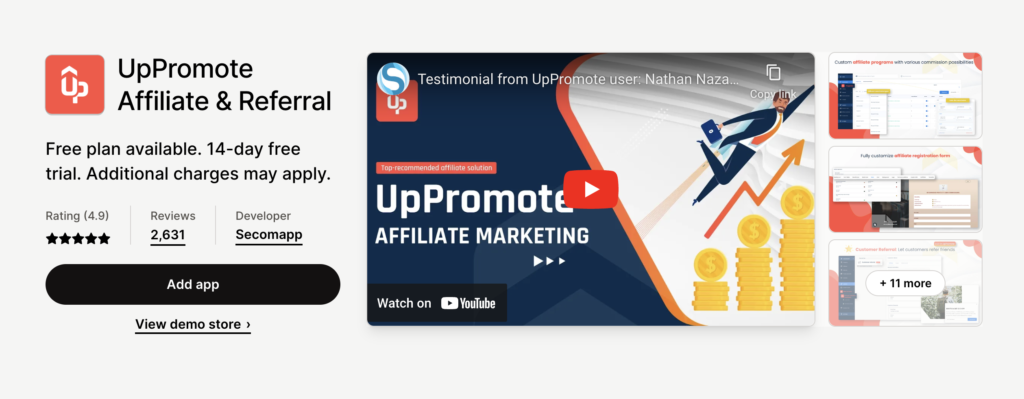 shopify apps to win your business - uppromote