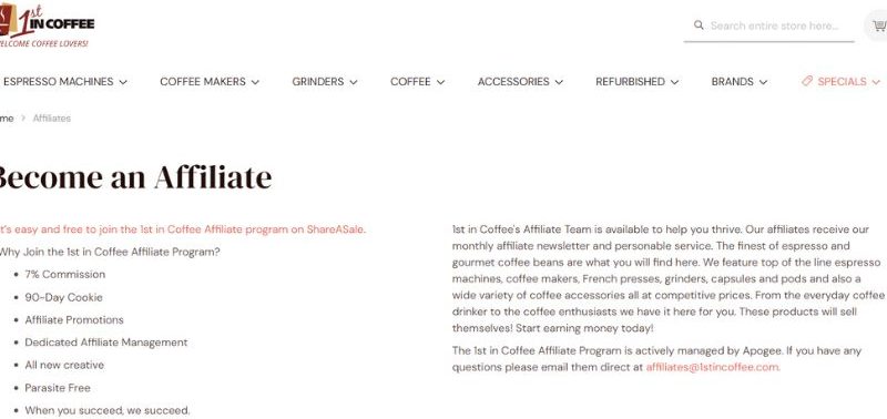 Coffee Affiliate Programs 12