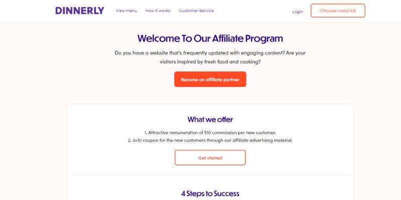 dinnerly affiliate program