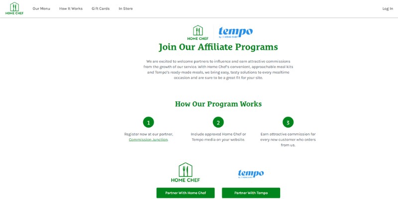 home chef affiliate program