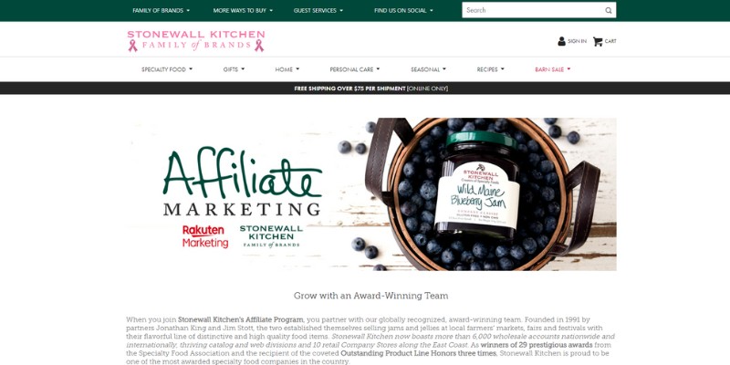 stonewall kitchen affiliate program