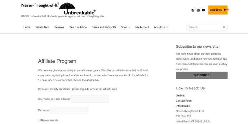 Self-defense Affiliate Programs 9