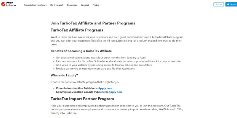 Tax Preparation Affiliate Programs 1