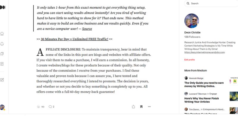 Affiliate Marketing on Medium 5
