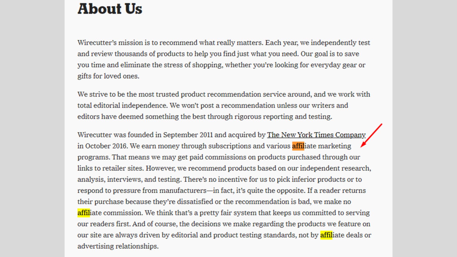 affiliate disclosure examples 14