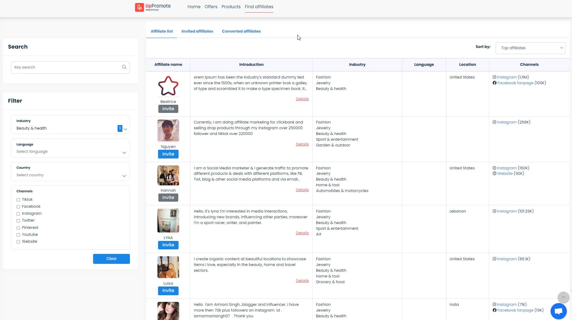 create an affiliate program
